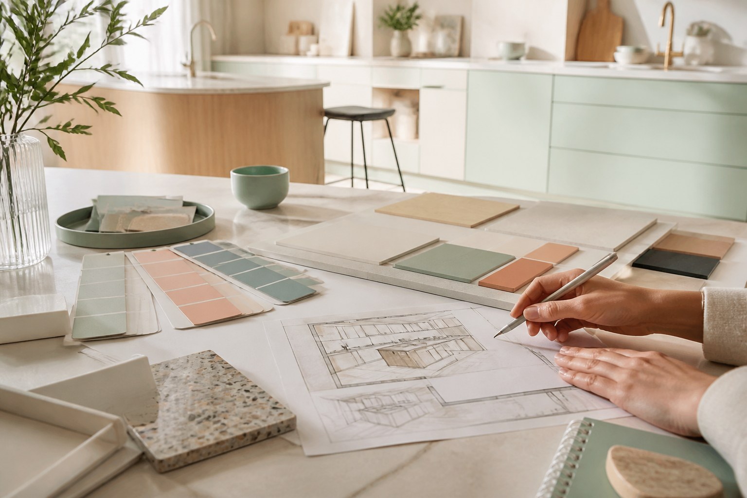 Consultation de design intérieur pour un projet cuisine